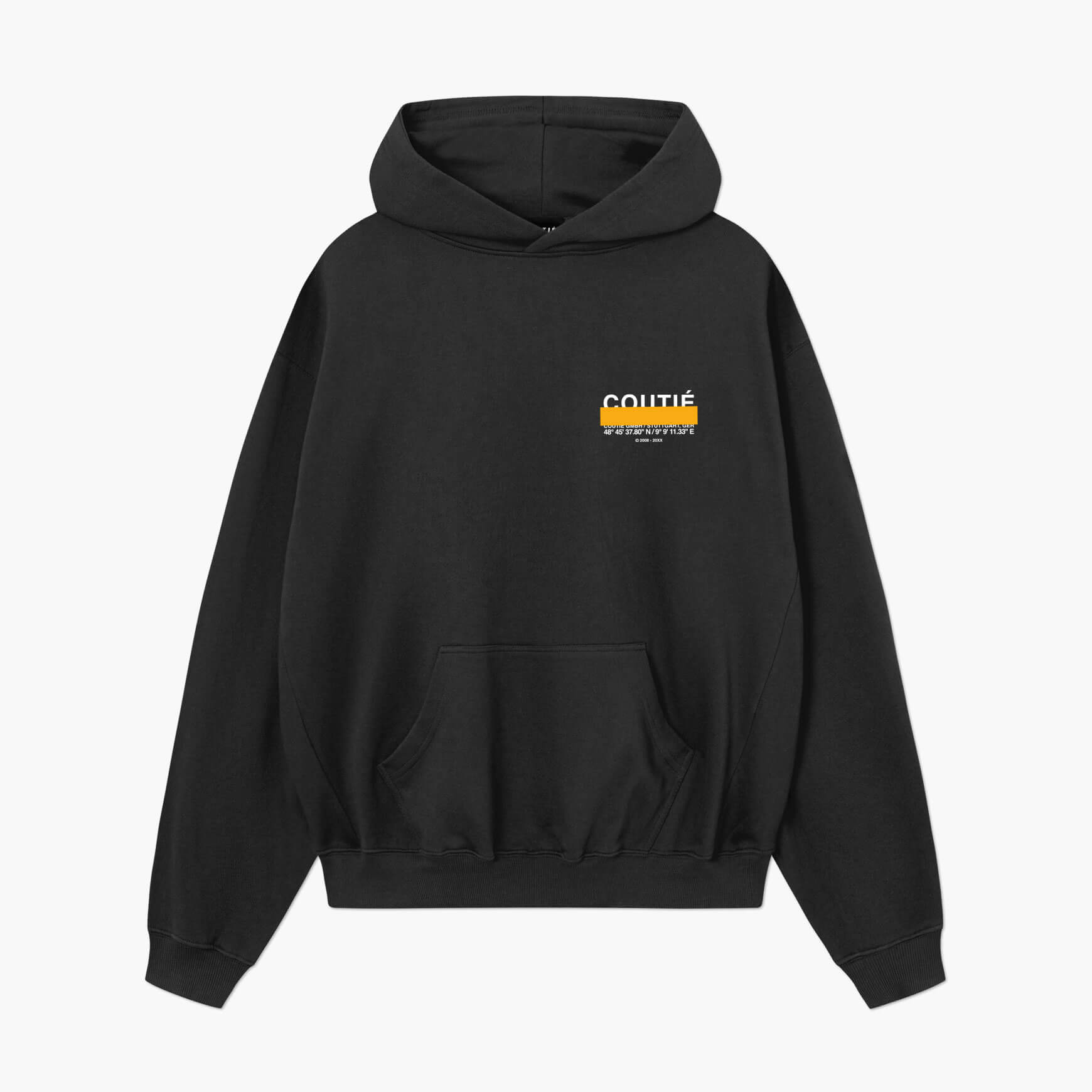 Studio Stripe Logo Hoodie Black Wash