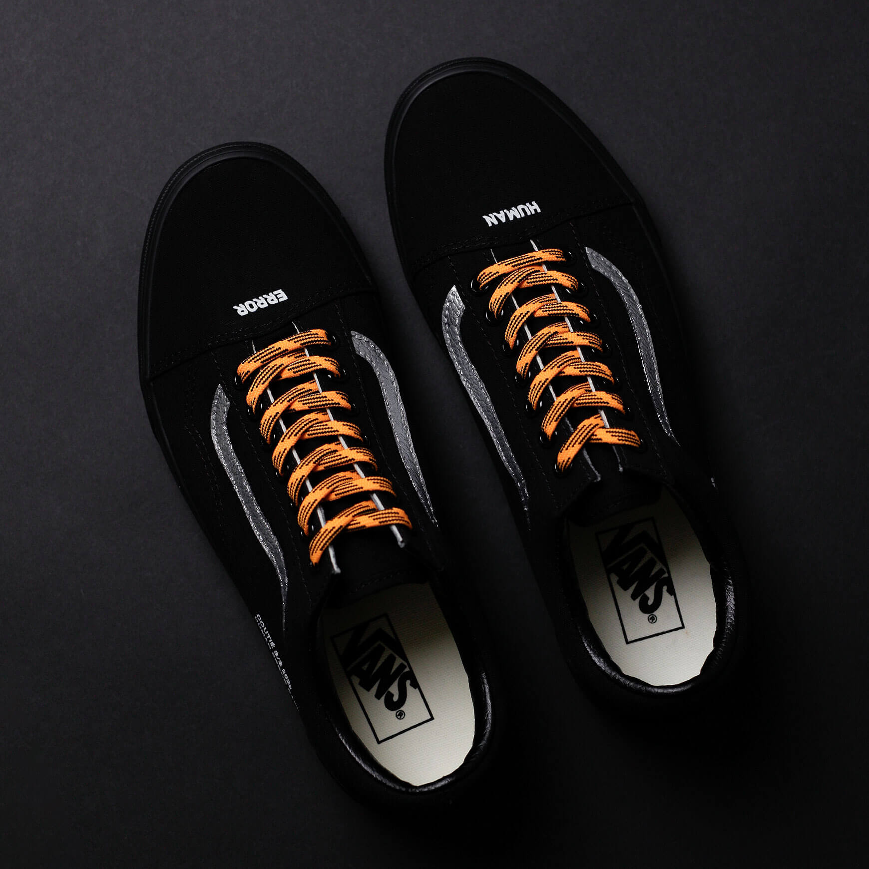 Vans Old Skool "Human Error" Black/Silver Custom