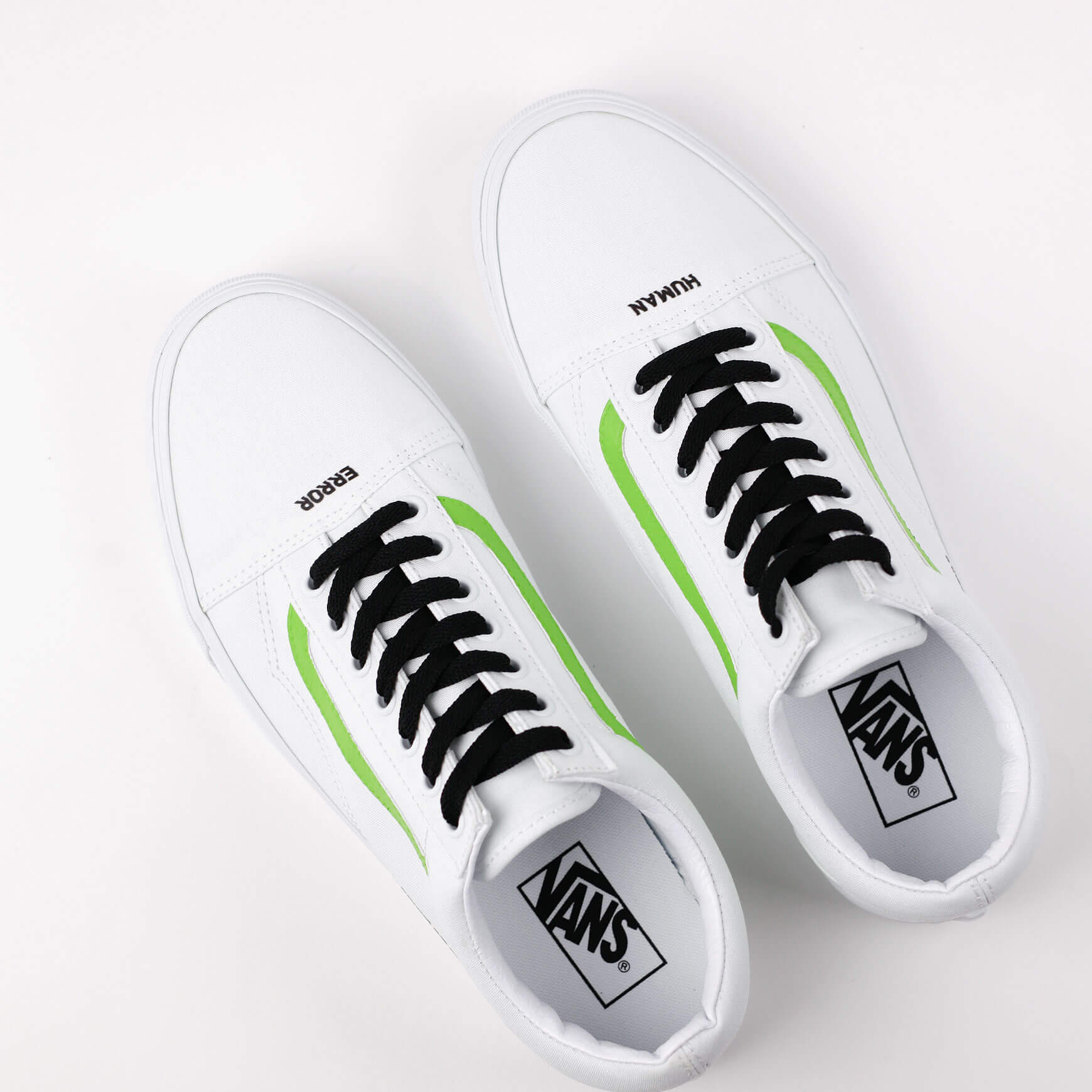 Vans Old Skool "Human Error" Lime Green Custom