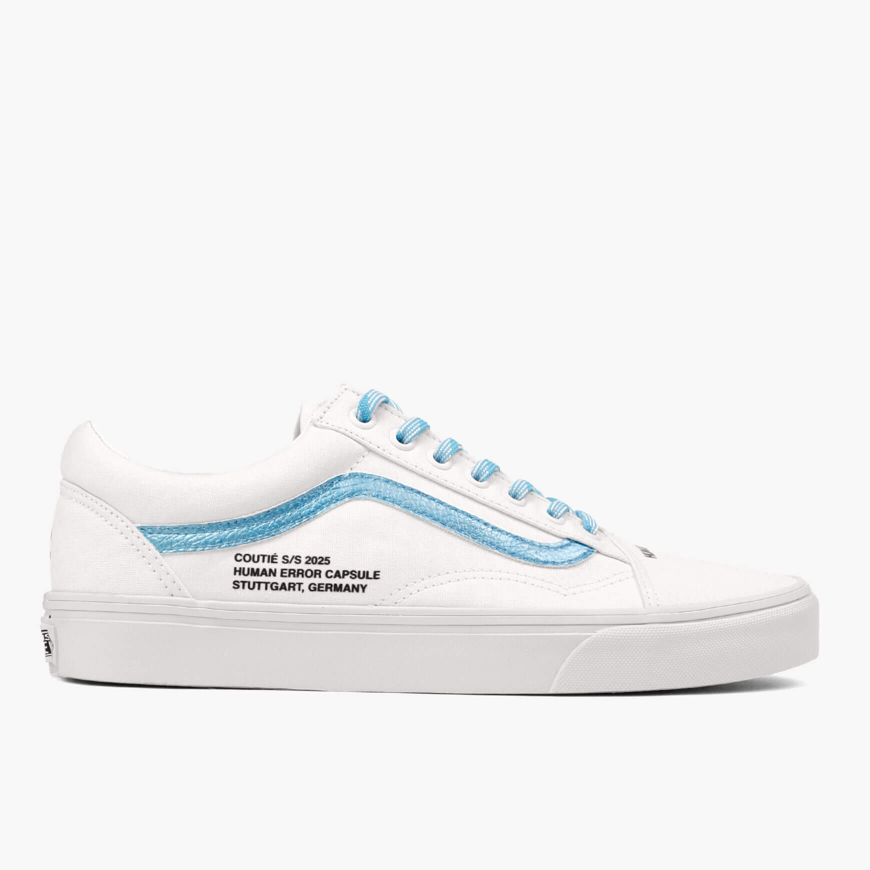 Vans Old Skool "Human Error" Metallic Blue Custom