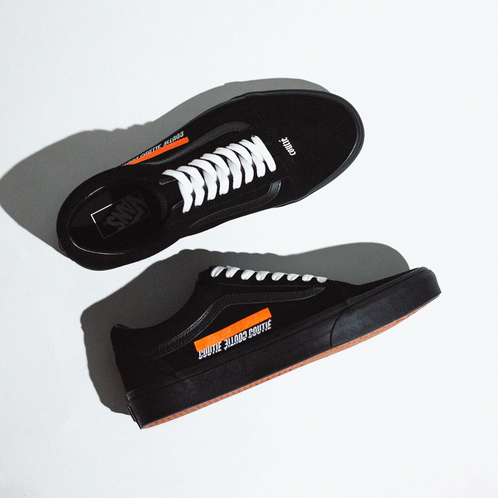 Vans Old Skool "Tape Logo" Orange Custom