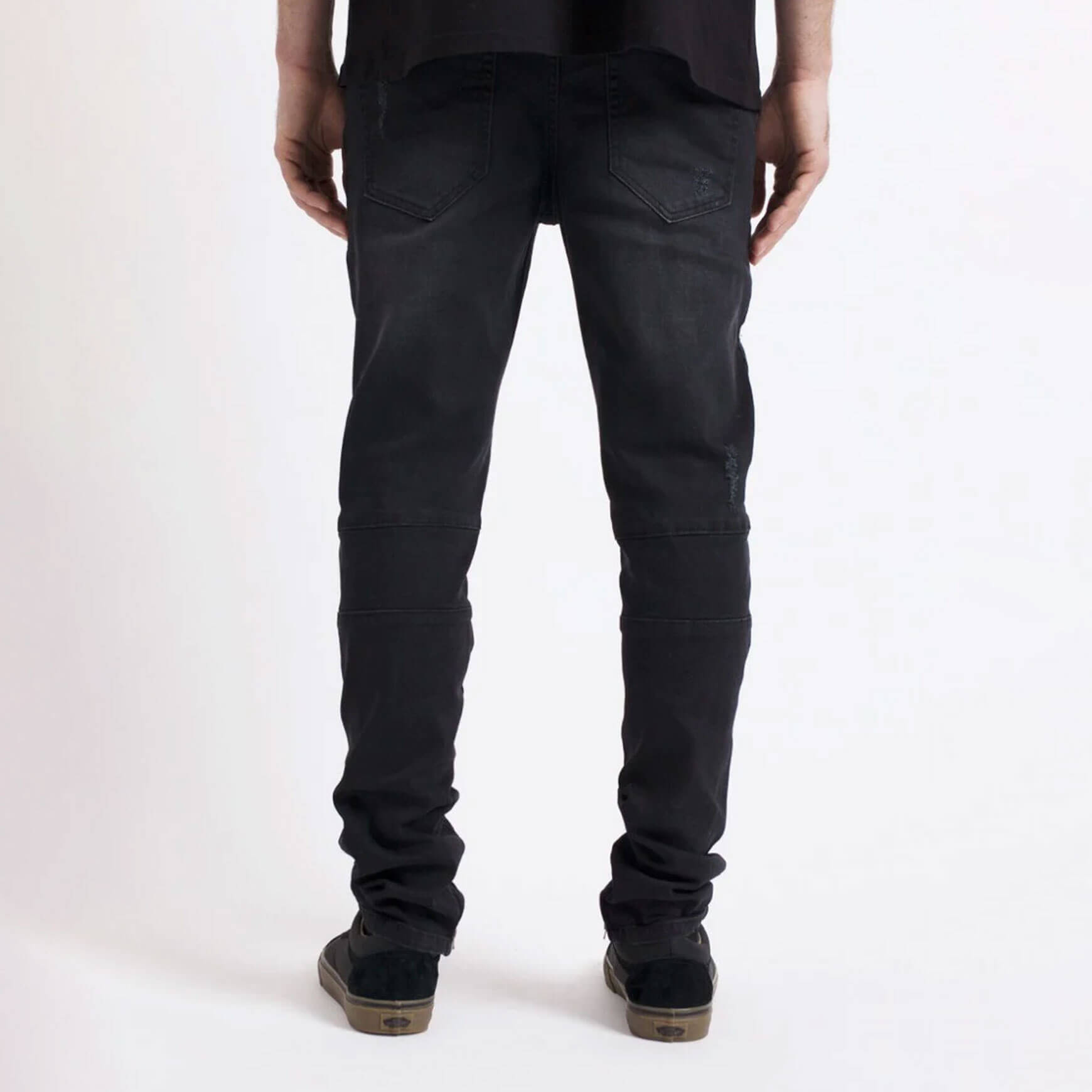 Destructor Ankle Zip Jeans Black Wash