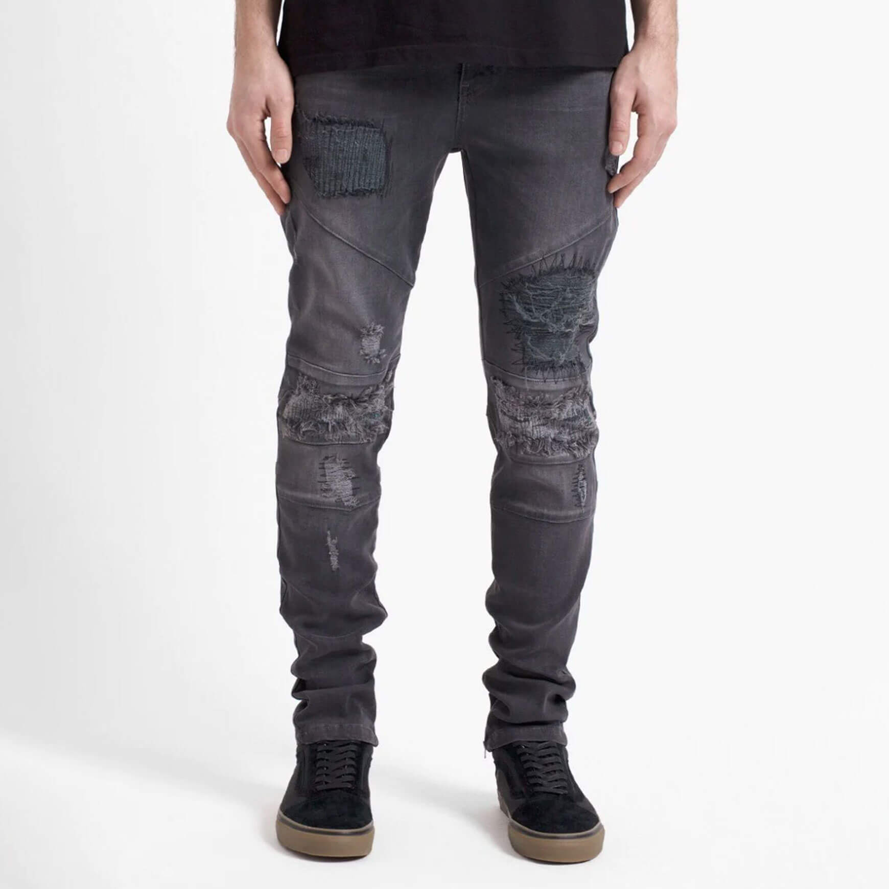 Destructor Ankle Zip Jeans Grey Wash