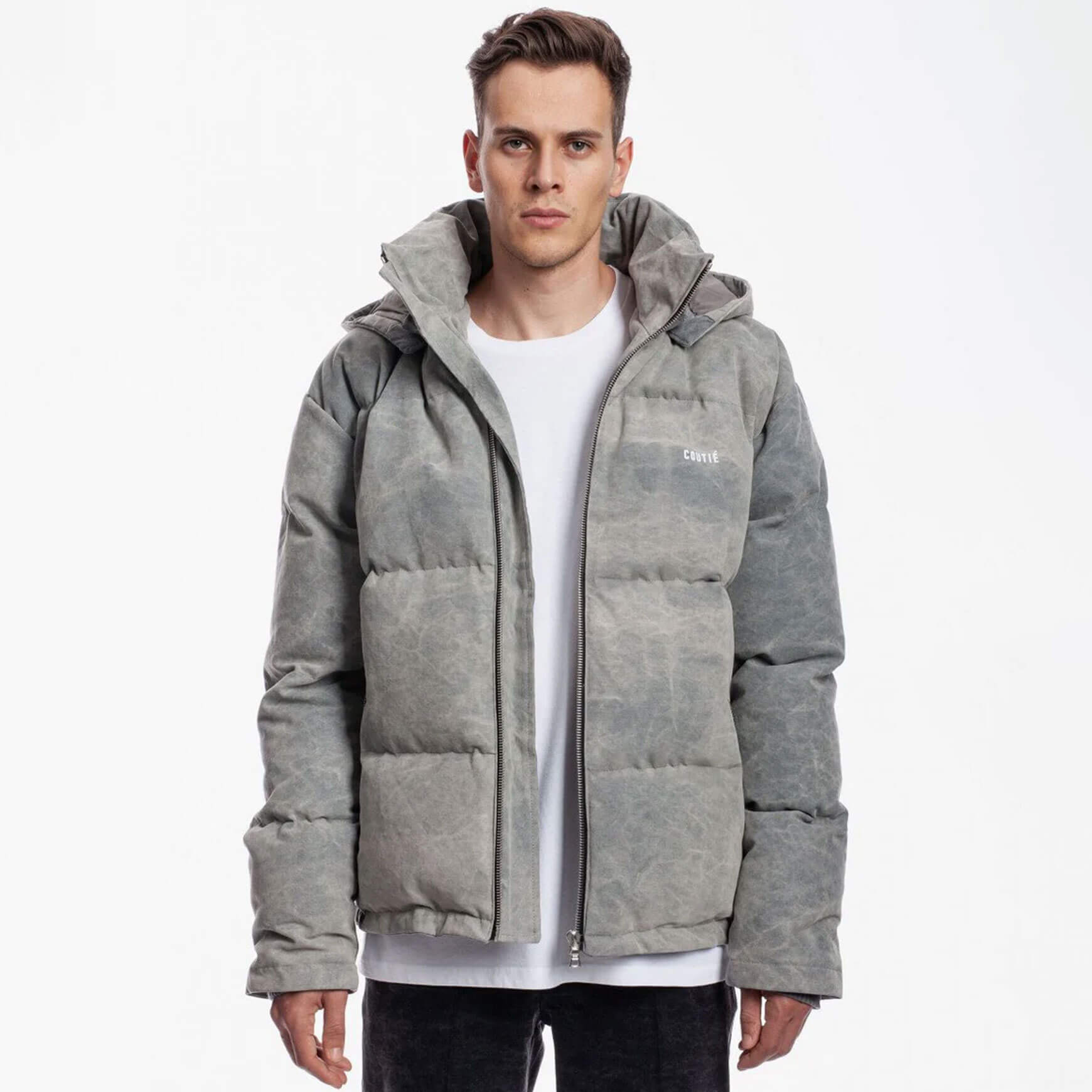 Quilted Puffer Jacket V2 Washed Grey