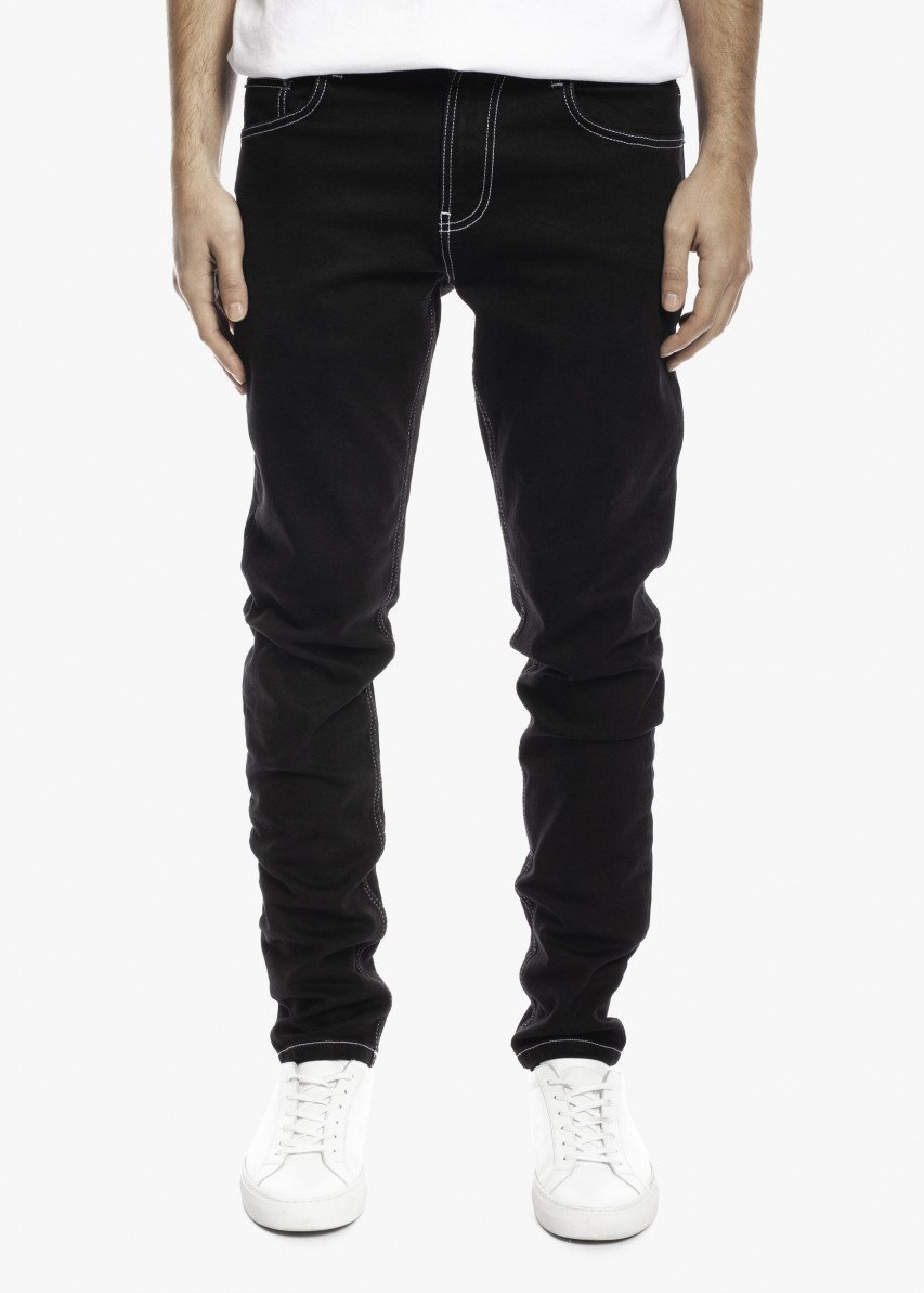 Coutié Tapered Denim Black Contrast Stitch
